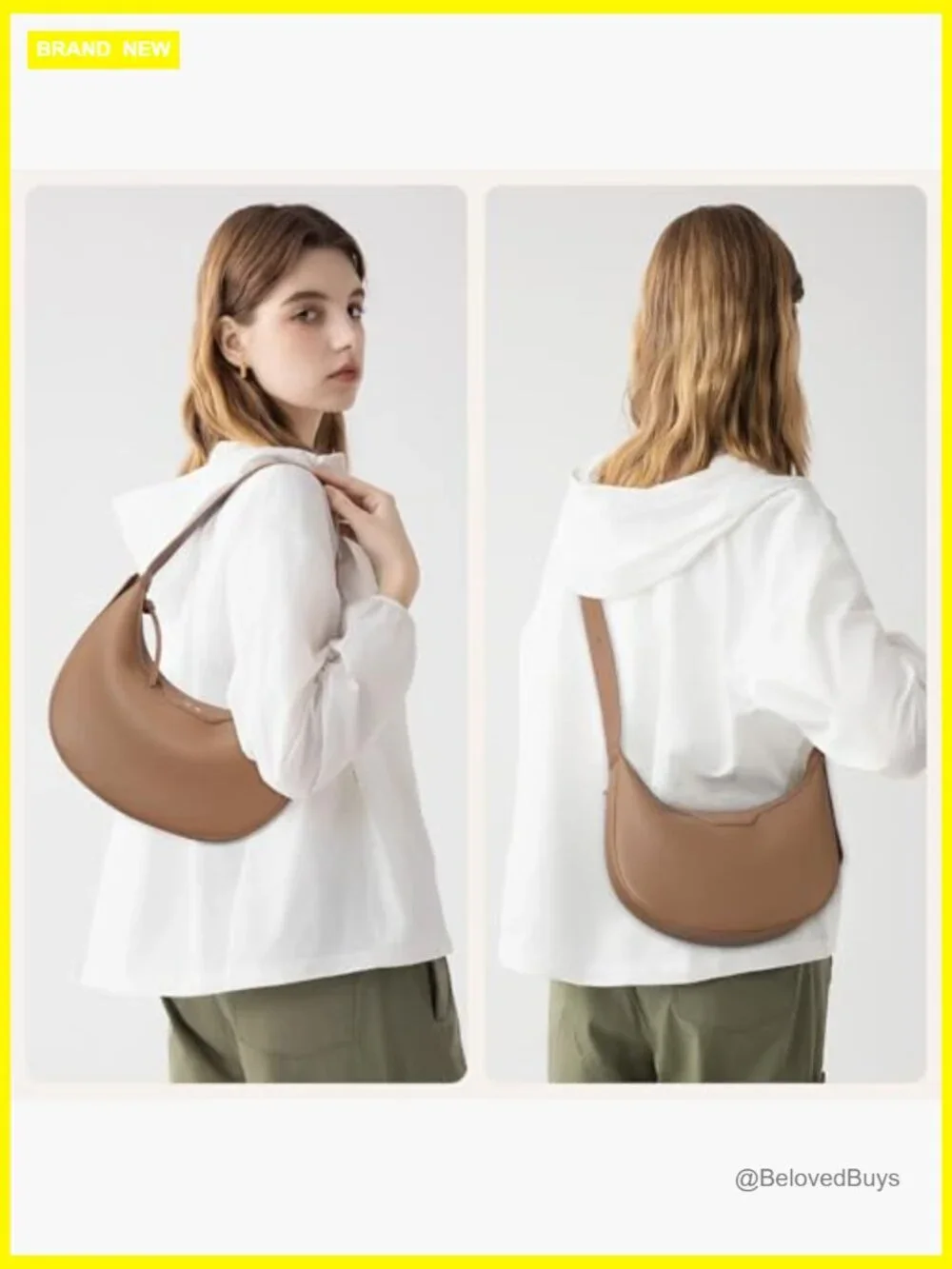 Trendy Crescent Shoulder Bag Crossbody Hobo Purse Vegan Leather Clutch Handbag